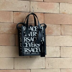 Versace | Men's Repeat Logo Mesh Tote Bag