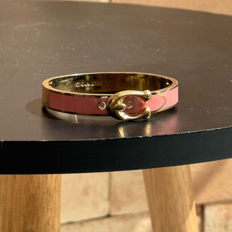 Coach | Bracelete Rosa e Dourado
